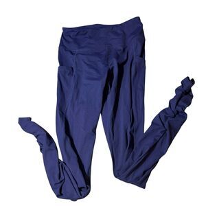 Baleaf‎ Womens Running Legging Pants SidePocket Blue Size L / Large